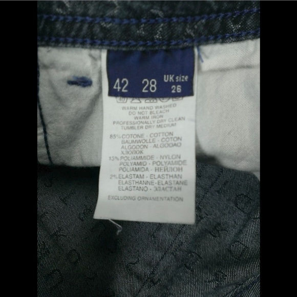 Trussardi Straight Spell Out Jeans Women's 28 #209 - Picture 6 of 8